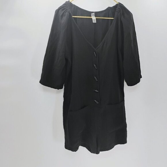 Billabong E1206 Womens Black Work Play Romper Size M - Picture 1 of 12